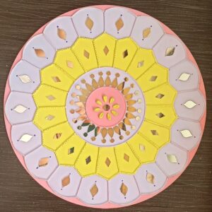 Pastel Color Lippan Art - Art By Anagha.
