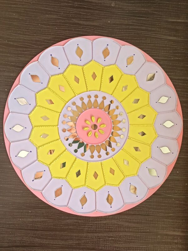 Pastel Color Lippan Art - Art By Anagha.