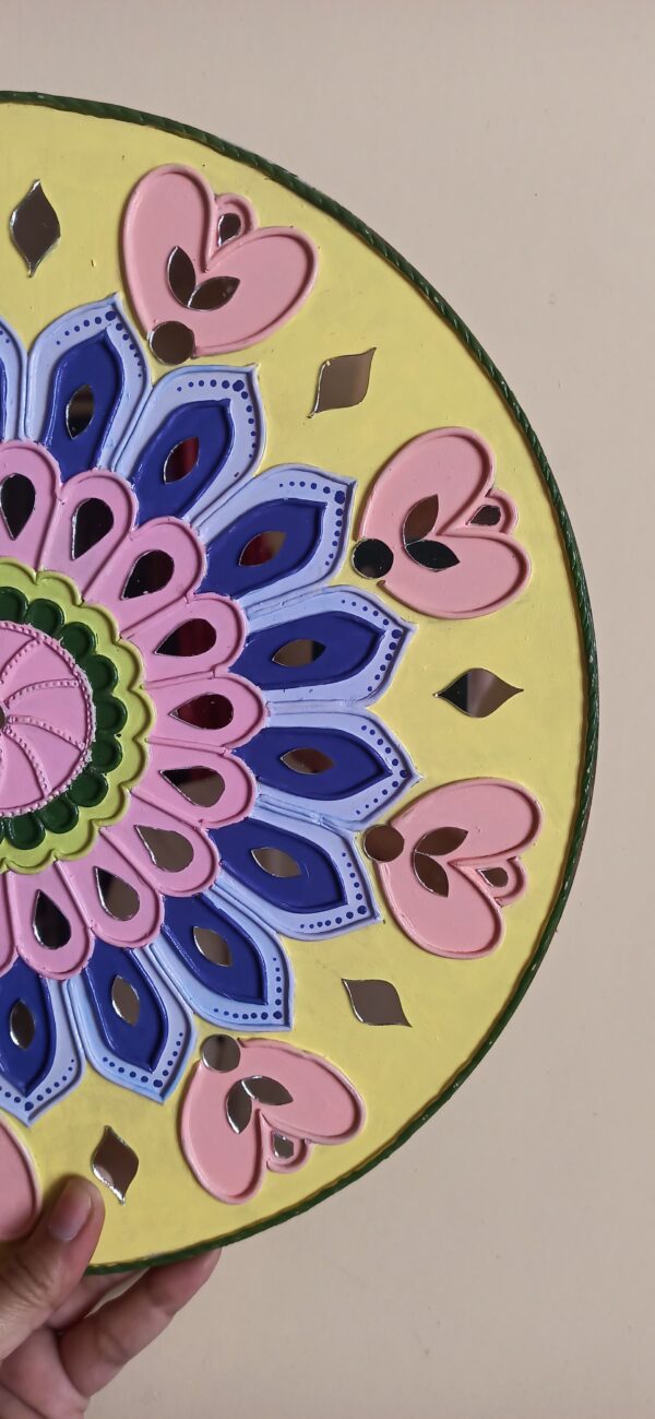 mandala Design pastel color Lippan Art - Art by Anagha