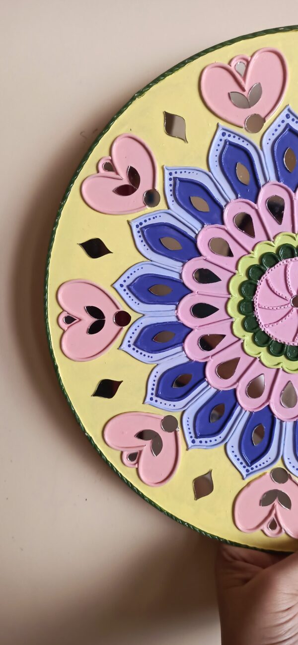 mandala Design pastel color Lippan Art - Art by Anagha
