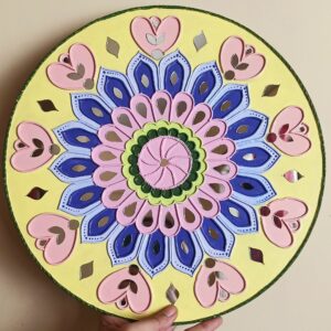 mandala Design pastel color Lippan Art - Art by Anagha