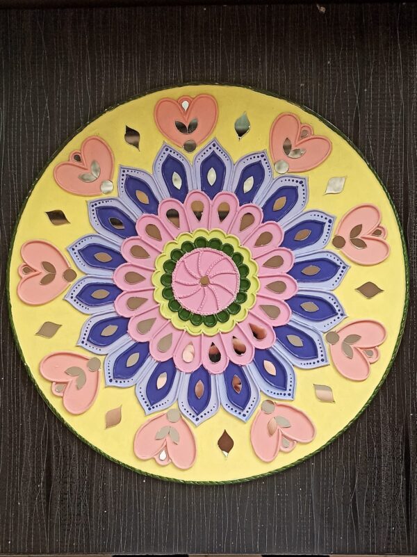 mandala Design pastel color Lippan Art - Art by Anagha