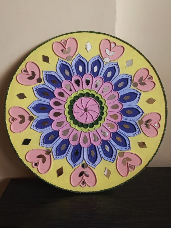 mandala Design pastel color Lippan Art - Art by Anagha