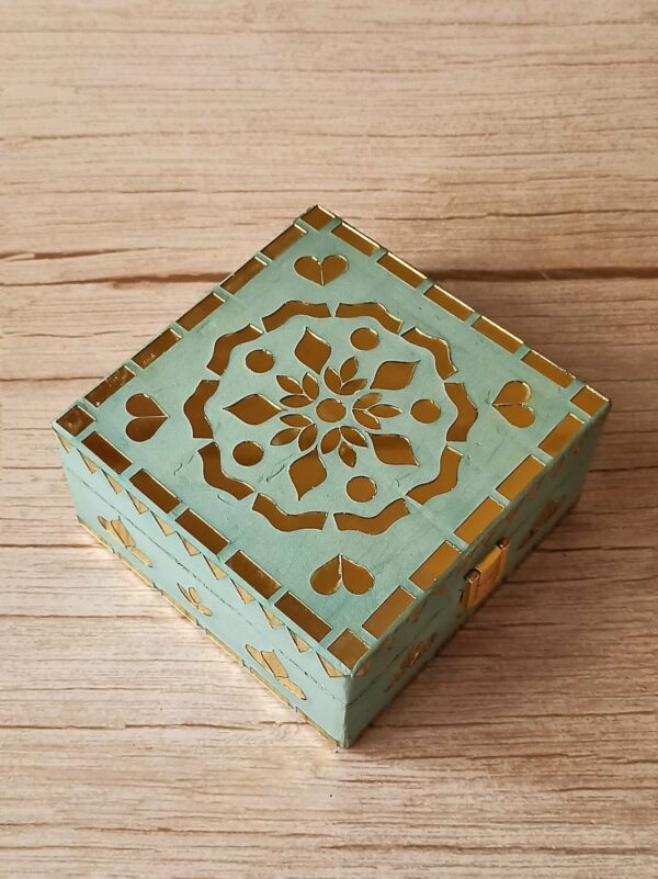 Mirror Mosaic Jewelry Box - 5 Inch