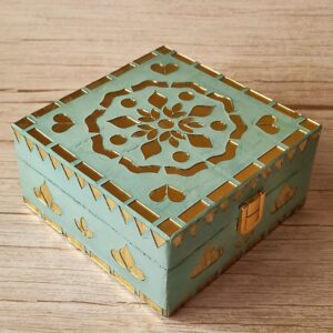 Mirror Mosaic Jewelry Box - 5 Inch
