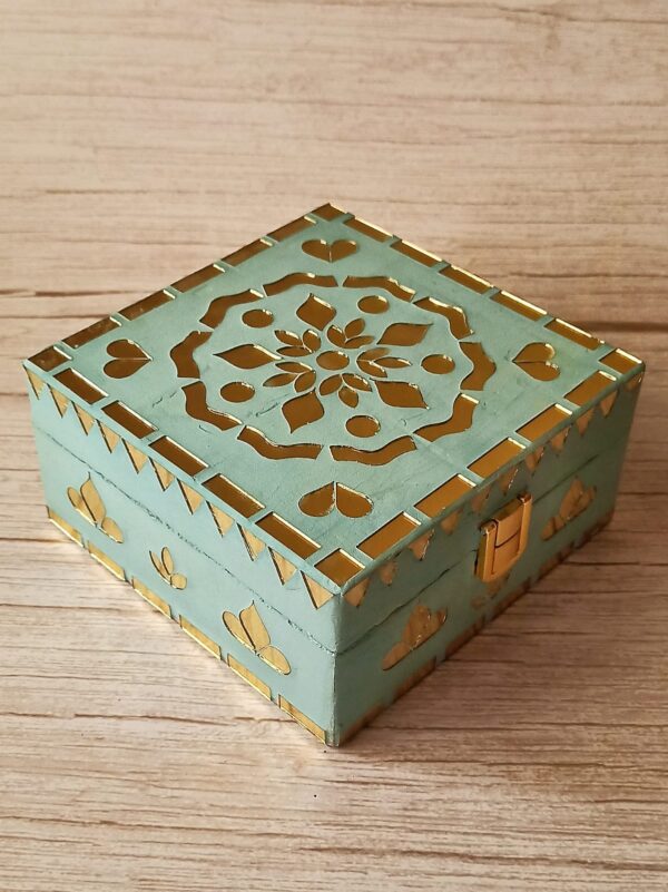 Mirror Mosaic Jewelry Box - 5 Inch