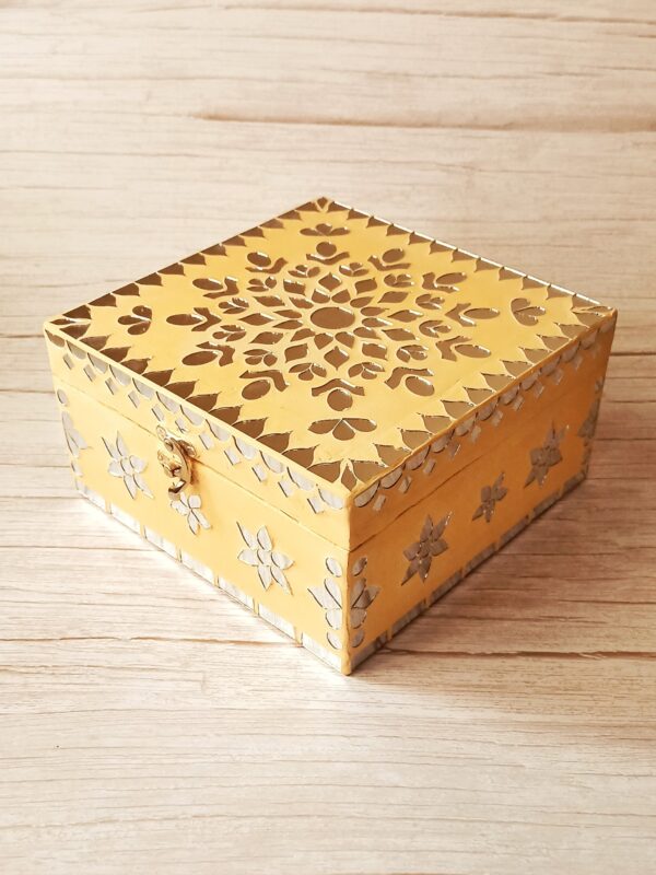 Mirror Mosaic Jewlery Box - 8 Inch - Art By Anagha