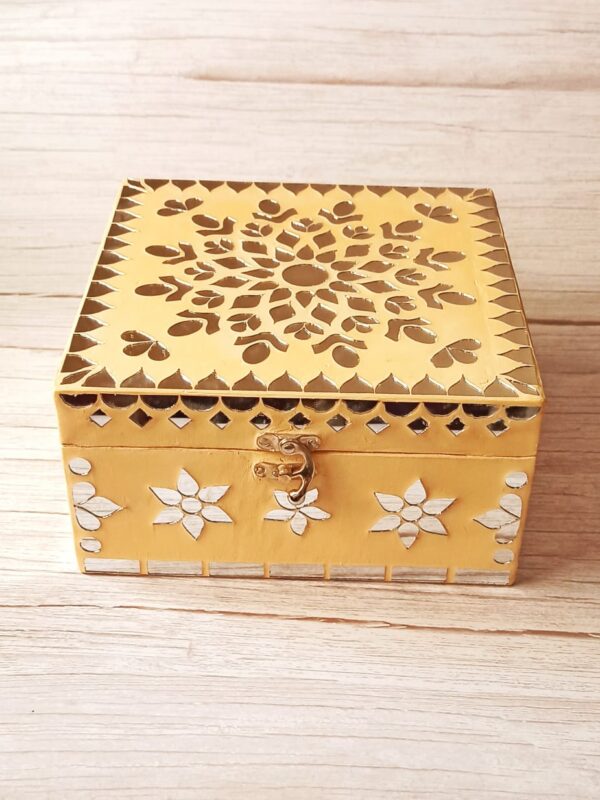 Mirror Mosaic Jewlery Box - 8 Inch - Art By Anagha