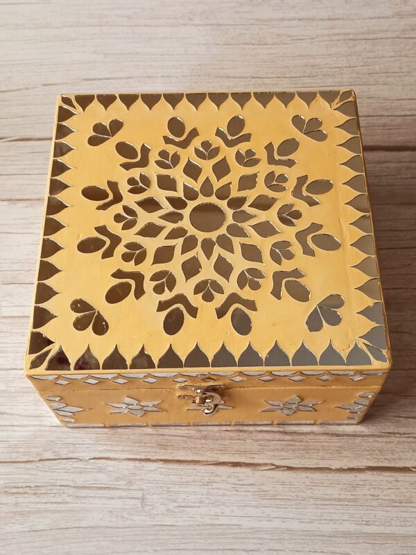 Mirror Mosaic Jewlery Box - 8 Inch - Art By Anagha