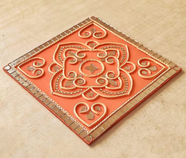Coral Lippan Art Tile - 6 Inch - Image 3